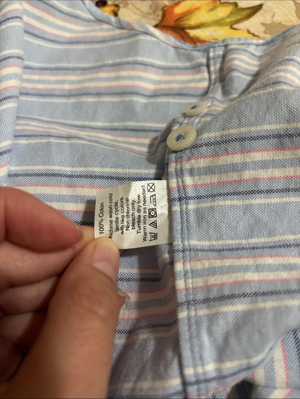 J. Crew Men's Light Blue and White Striped Button-Down Shirt